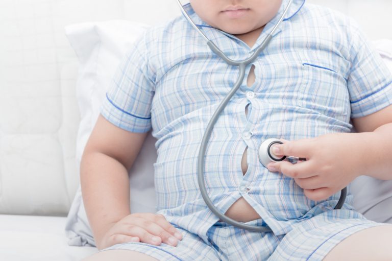 an obese male child